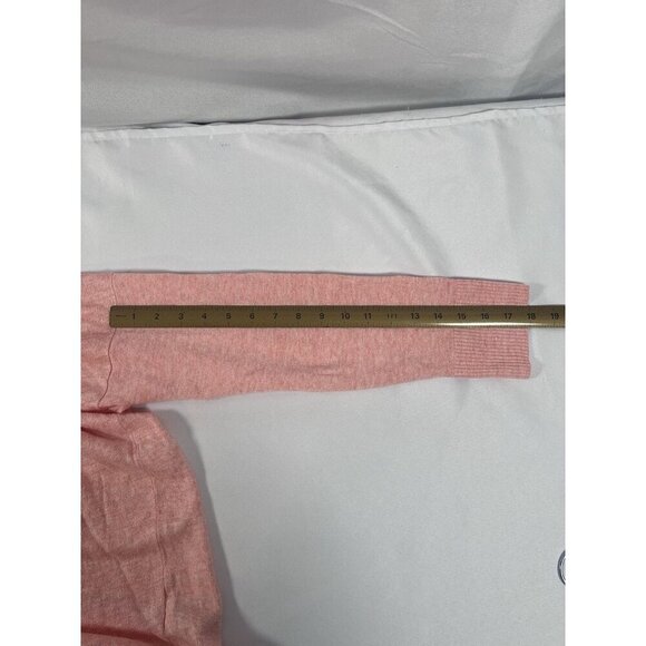 Eileen Fisher Women 100% Organic Linen Sweater Peach V Neck Large - Picture 6 of 7